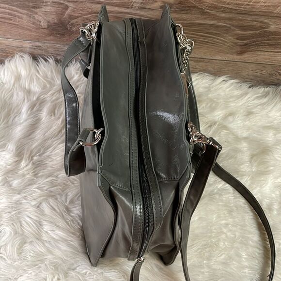 Vintage Rosetti Go Faux Leather Shoulder Handbag Purse  Dark Gray - Picture 4 of 9